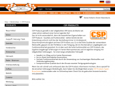 Screenshot der Domain csp-products.de