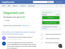 Screenshot der Domain degomed.com