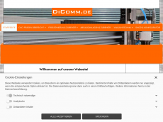 Screenshot der Domain dicomm.de