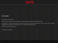 Screenshot der Domain dietzmoebel.de