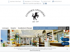 Screenshot der Domain einhorn-apotheke-speyer.de