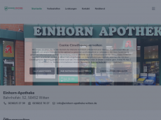 Screenshot der Domain einhorn-apotheke-witten.de