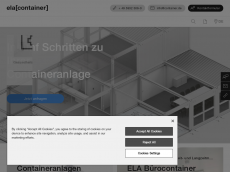 Screenshot der Domain ela-container.de