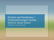 Screenshot der Domain erholen-auf-norderney.de