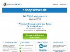 Screenshot der Domain eshopserver.de
