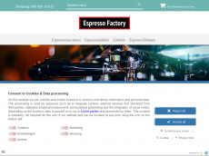 Screenshot der Domain espressofactory.de