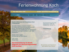 Screenshot der Domain ferienhaeuser-koch.de