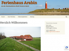 Screenshot der Domain ferienhaus-arabin.de