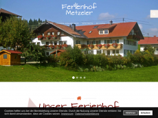 Screenshot der Domain ferienhof-metzeler.de
