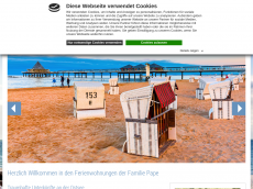 Screenshot der Domain ferienwohnung-pape.de
