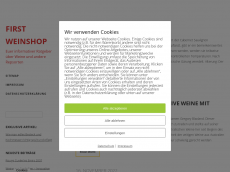 Screenshot der Domain first-weinshop.de
