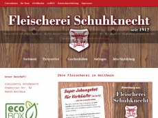 Screenshot der Domain fleischerei-schuhknecht.de