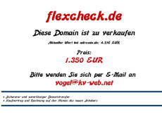 Screenshot der Domain flexcheck.de