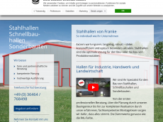 Screenshot der Domain franke-hallen.de