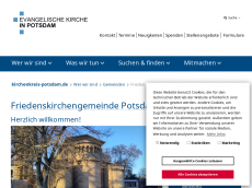 Screenshot der Domain friedenskirche-potsdam.de