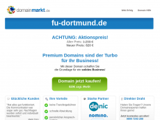 Screenshot der Domain fu-dortmund.de