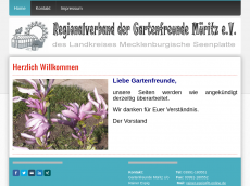 Screenshot der Domain gartenfreunde-mueritz.de