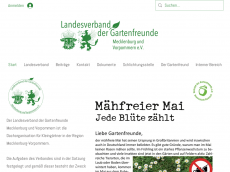 Screenshot der Domain gartenfreunde-mv.de