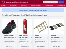 Screenshot der Domain gefahrenstoffkennzeichnung.de
