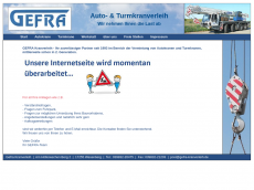 Screenshot der Domain gefra-kranverleih.de