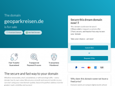 Screenshot der Domain geoparkreisen.de