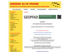 Screenshot der Domain geopfad-wuppertal.de
