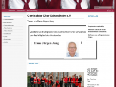 Screenshot der Domain gesangverein-schwalheim.de