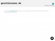 Screenshot der Domain geschlossene.de