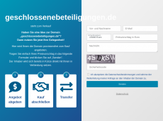 Screenshot der Domain geschlossenebeteiligungen.de