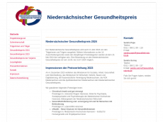 Screenshot der Domain gesundheitspreis-niedersachsen.de