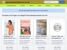 Screenshot der Domain gesundheitsprodukte-aus-mv.de