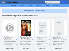 Screenshot der Domain goldene-bulle.de