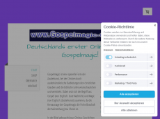 Screenshot der Domain gospelmagic-shop.de
