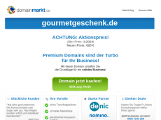 Screenshot der Domain gourmetgeschenk.de