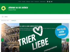 Screenshot der Domain gruene-trier.de