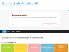 Screenshot der Domain grundschule-arbeitsblatt.de