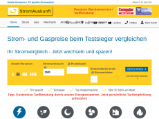 Screenshot der Domain guenstigergas.de