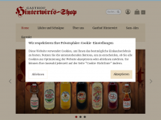 Screenshot der Domain hinterwirts-shop.de