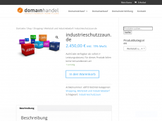 Screenshot der Domain industrieschutzzaun.de