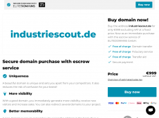 Screenshot der Domain industriescout.de