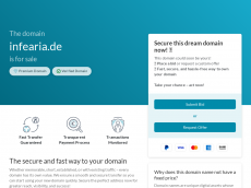 Screenshot der Domain infearia.de