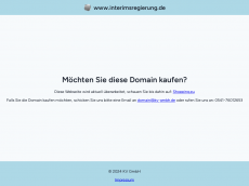 Screenshot der Domain interimsregierung.de