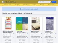 Screenshot der Domain interimstrainer.de