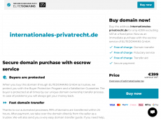 Screenshot der Domain internationales-privatrecht.de