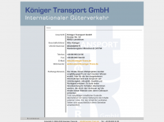 Screenshot der Domain koeniger-trans.de