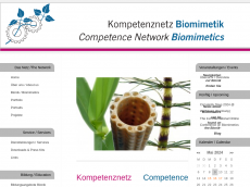 Screenshot der Domain kompetenznetz-biomimetik.de