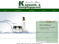 Screenshot der Domain kosmetik-und-hautpflegepraxis.de