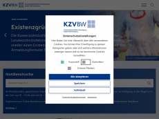 Screenshot von kzvbw.de