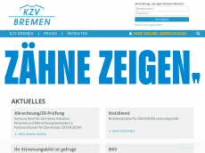 Screenshot der Domain kzvhb.de