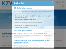 Screenshot der Domain kzvrlp.de
